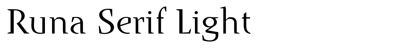 Runa Serif Light